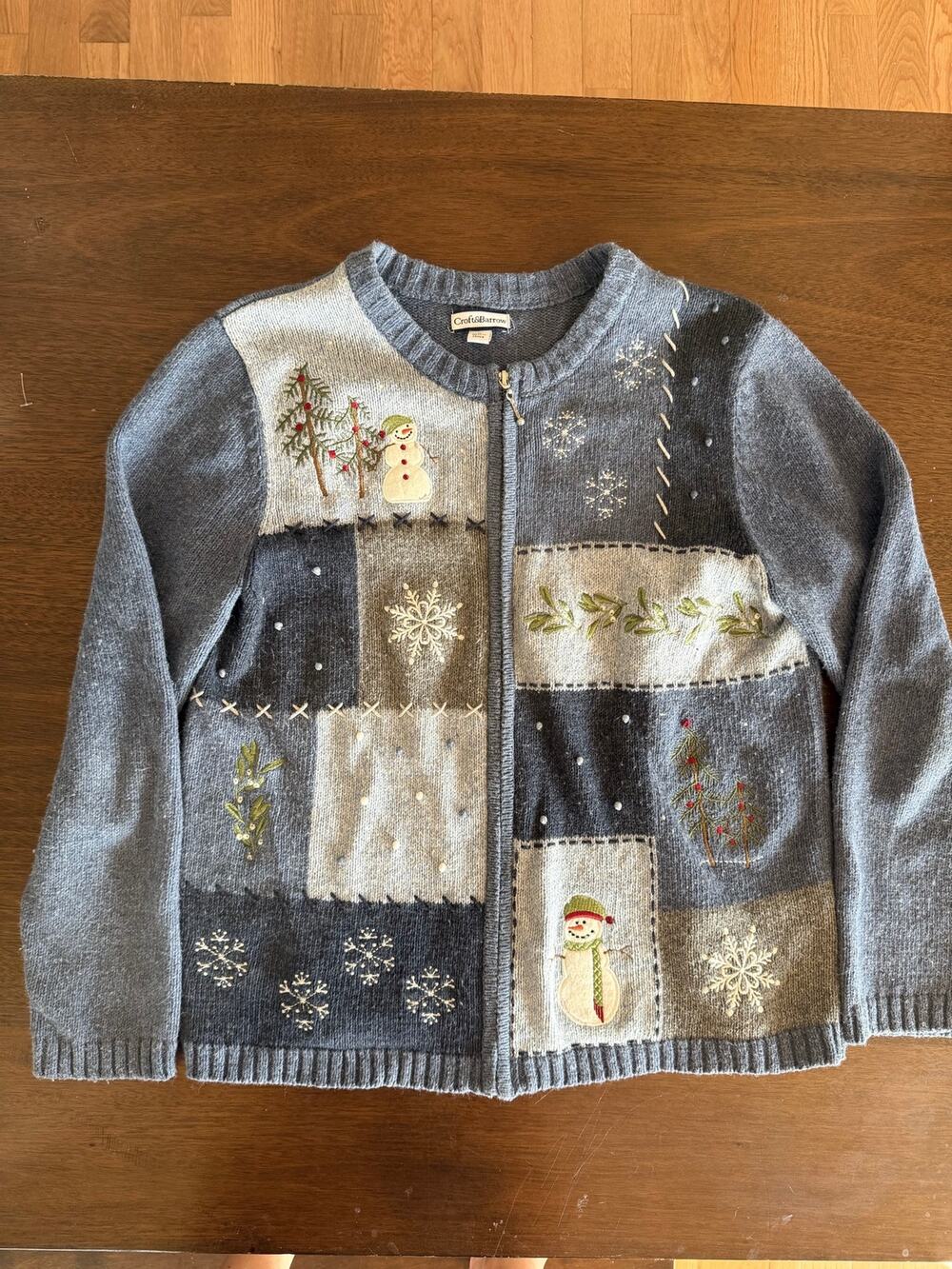 Vintage Snowman Cardigan